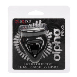 alpha ring by Calextotics Ballstretcher en silicone Alpha Dual 37 mm Noir
